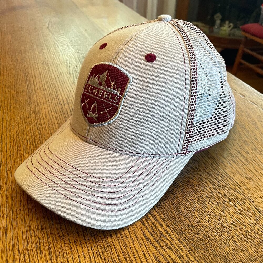 Men's Scheels Tan Snapback Mesh Back Trucker Hat
